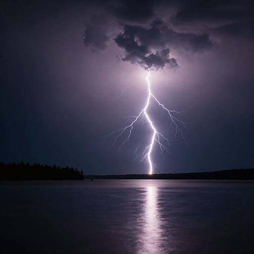 Dramatic Lightning Over Grand Marais Lake