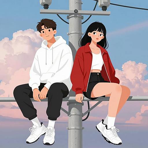 Urban Dreamers on an Electrical Pole