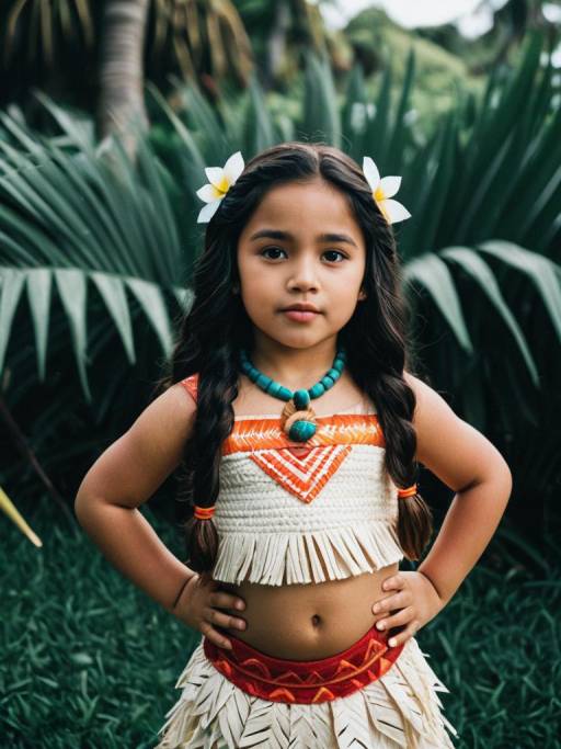 Child in Moana Costume
