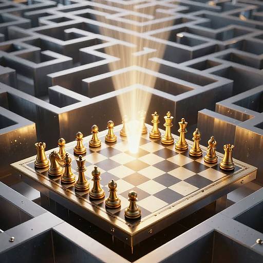 Luminous Chessboard in Metallic Labyrinth