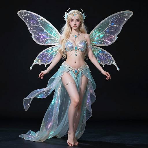 Enchanting Fairy with Iridescent Wings