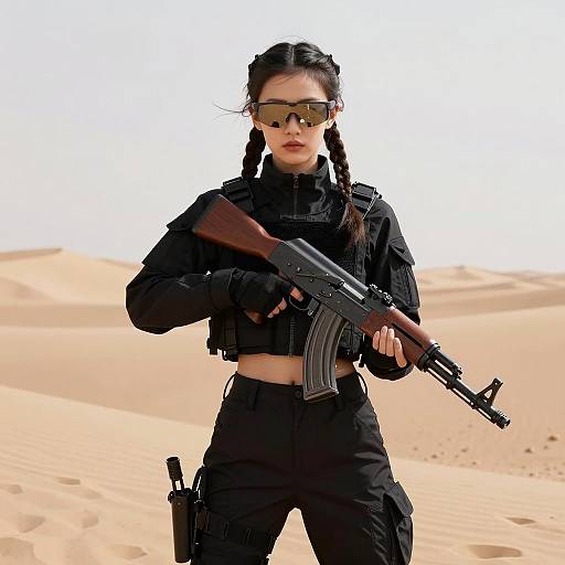Stylized Portrait of a Tactical Woman