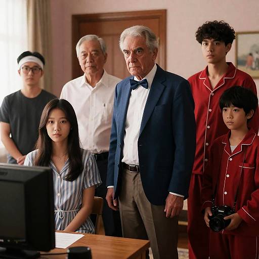 Captivating Group Portrait in a Room