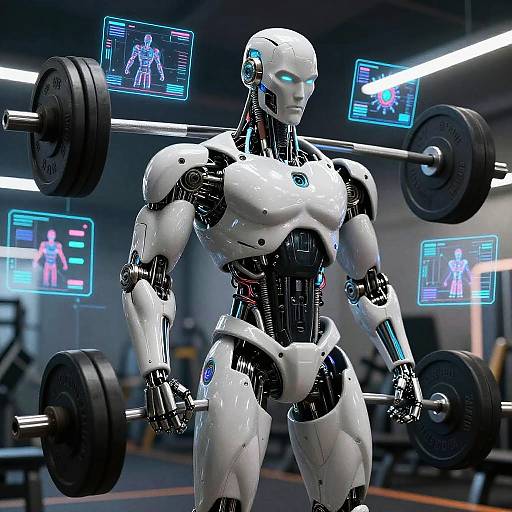 Futuristic Android Bodybuilding Art