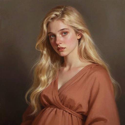 Soft Anime Portrait of Pregnant Woman