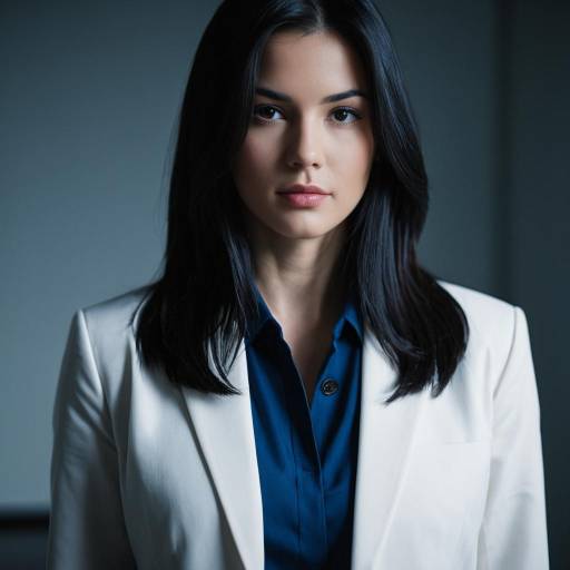 Professional Woman in White Blazer