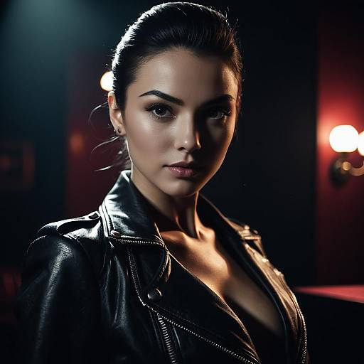 Elegant Noir: Burlesque Club Portrait