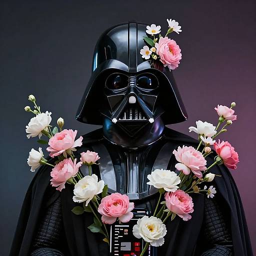 Darth Vader with Floral Bouquet