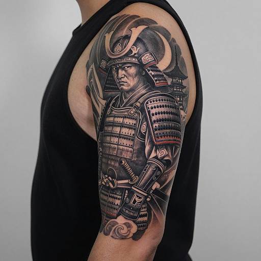 Intricate Samurai Warrior Tattoo Design