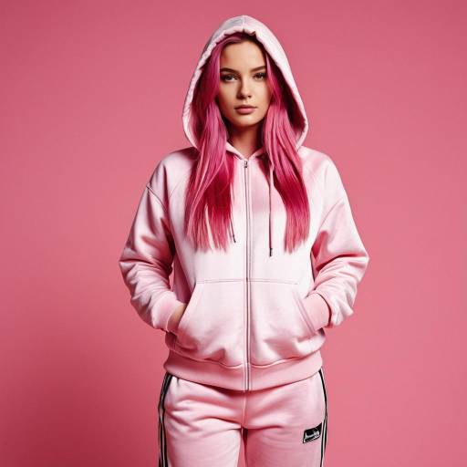Girl in Pink Tracksuit for Halloween