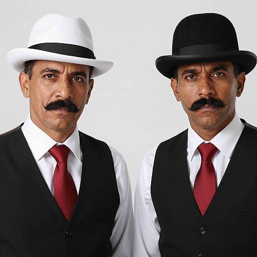 Dapper Duo: Serious Style in Fedora
