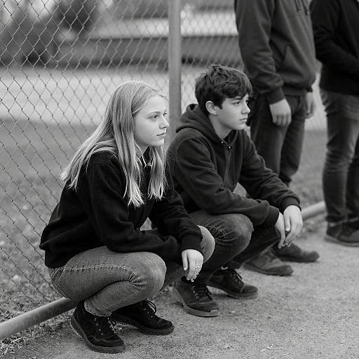 Gritty Black-and-White Youth Street Portrait