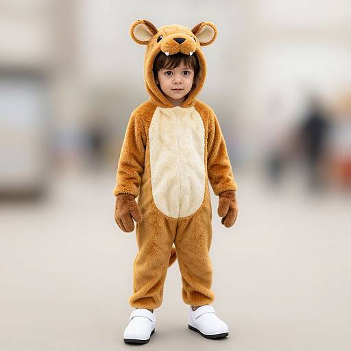 Toddler in Hyena Kigurumi Costume