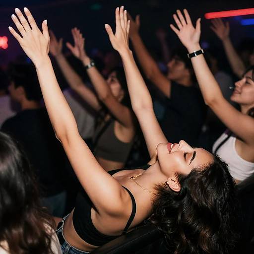 Ecstatic Nightclub Scene with Audience