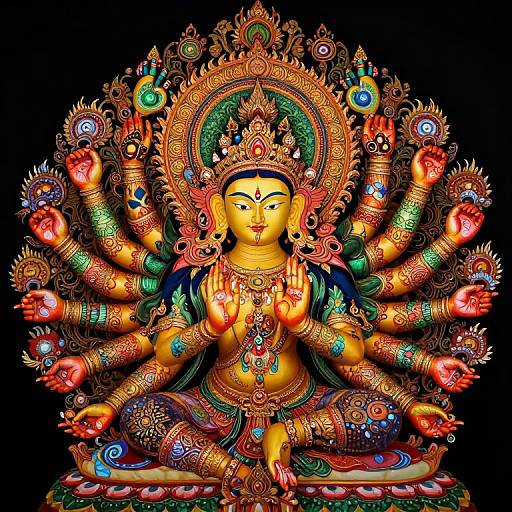 Mystical Hand with Intricate Patterns