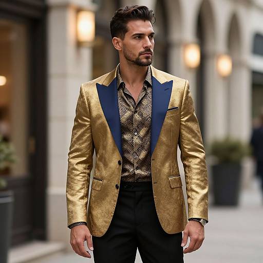 Elegant Man in Stylish Urban Attire