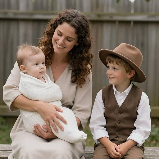 Family Portrait with Smiles and Nature