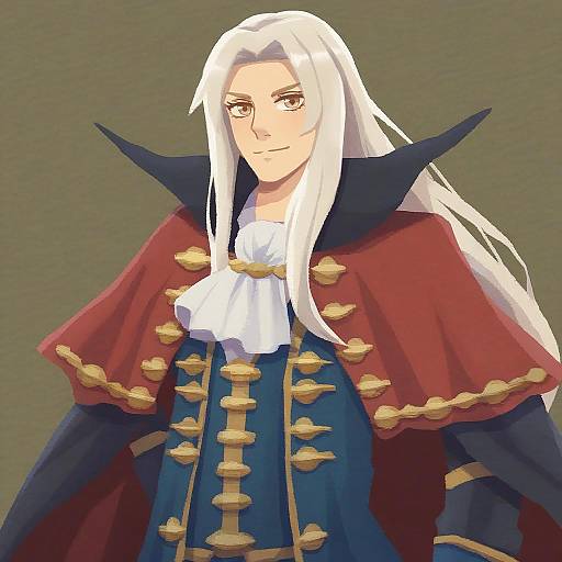 Illustration of Alucard (castlevania), castlevania (series) in the style of Miclot