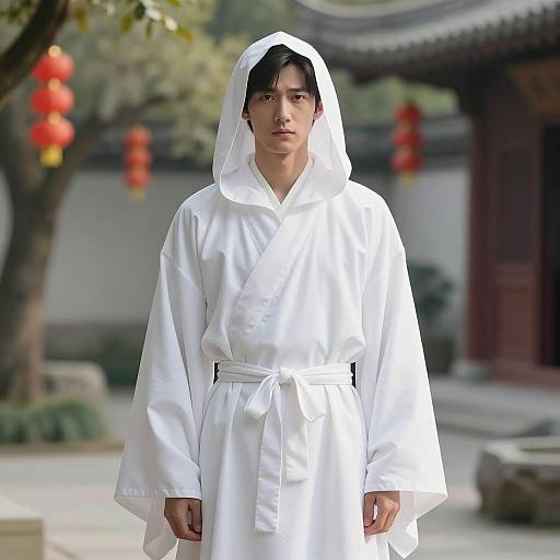 Photorealistic Apple White Costume Portrait