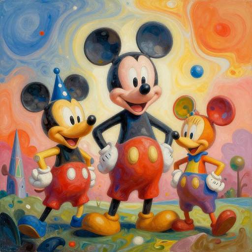 Surreal Abstract Disney Character Art