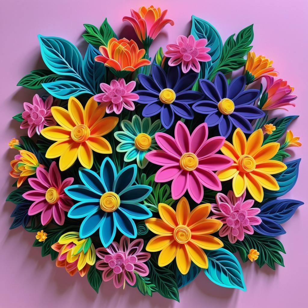 Hyperrealistic Rubber Flower Bouquet Design