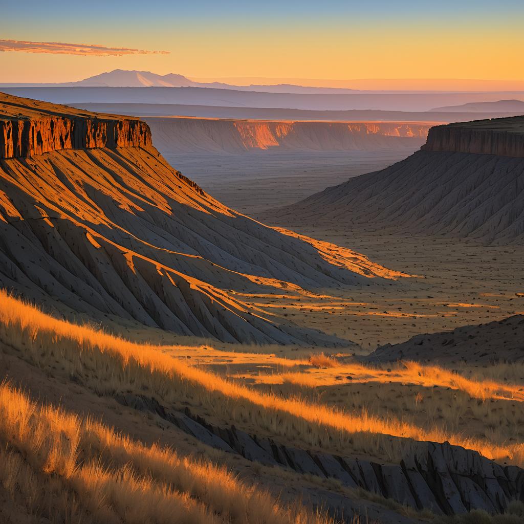 Dawn Over Seismic Rift Valley Landscape