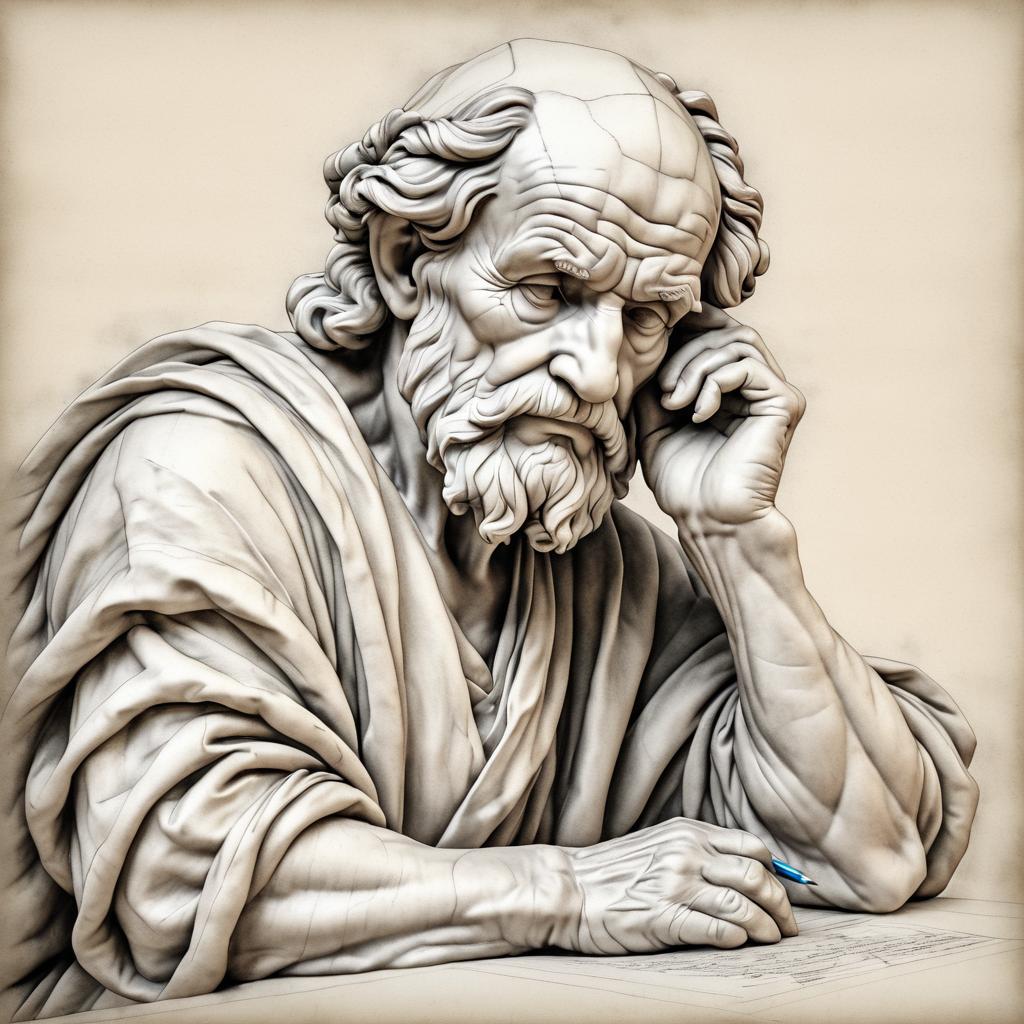 Michelangelo Study of an Old Philosopher