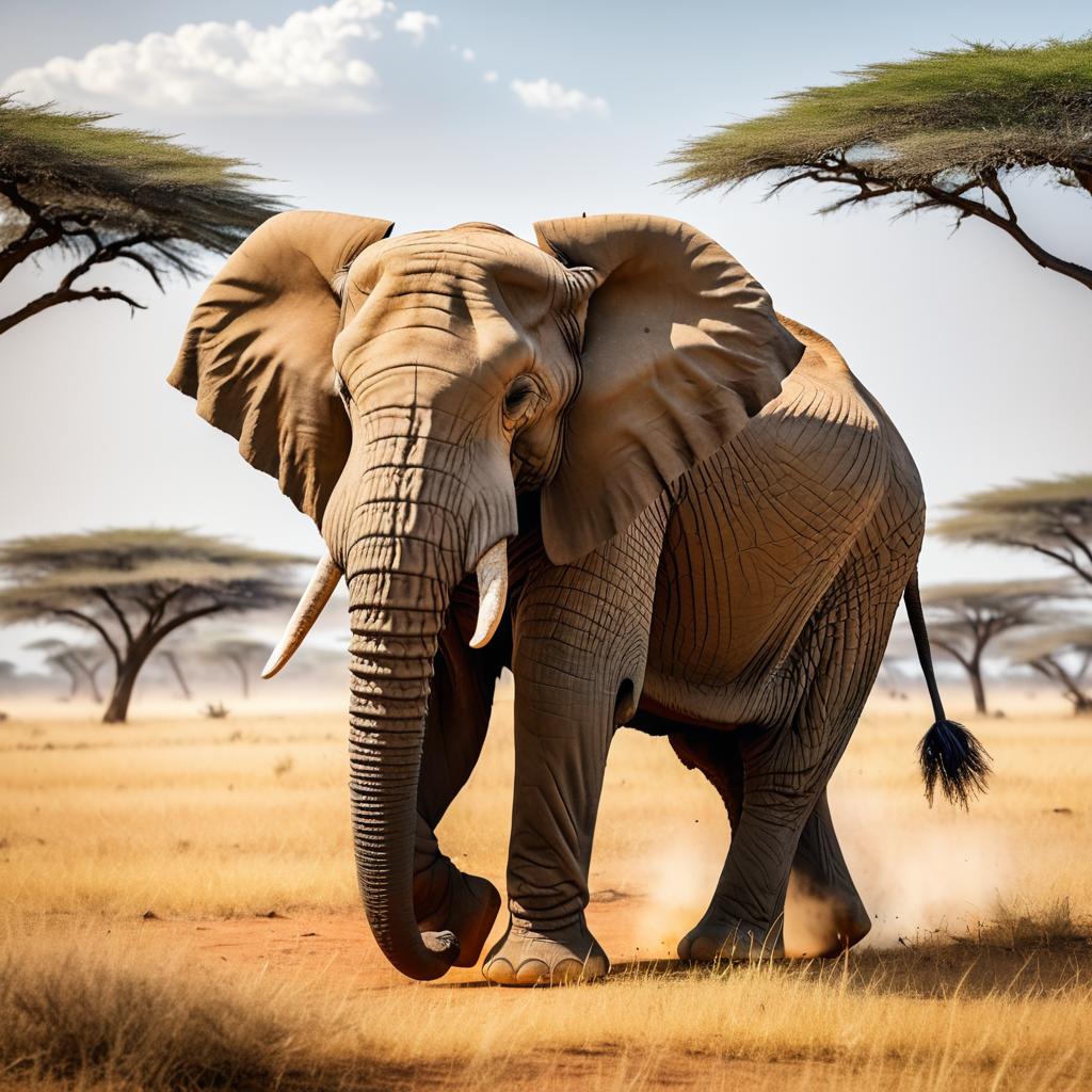 Majestic Elephant: An 8K Safari Photograph