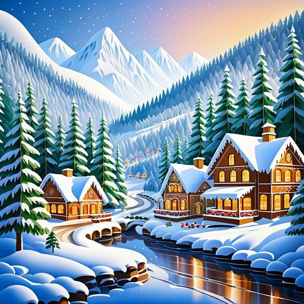 Winter Wonderland: Gingerbread Forest Scene