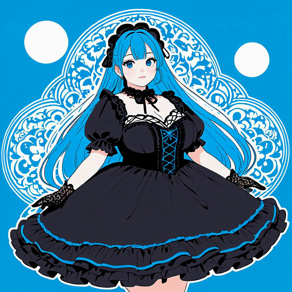 Confident Gothic Lolita Fashion Enthusiast