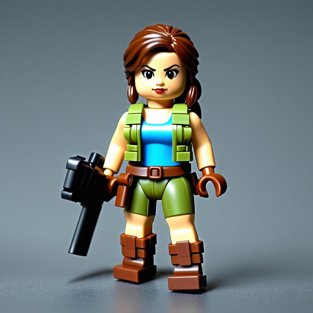 Vintage LEGO Lara Croft Mini Figure