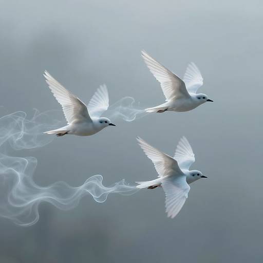 Ethereal Birds with Translucent Wings