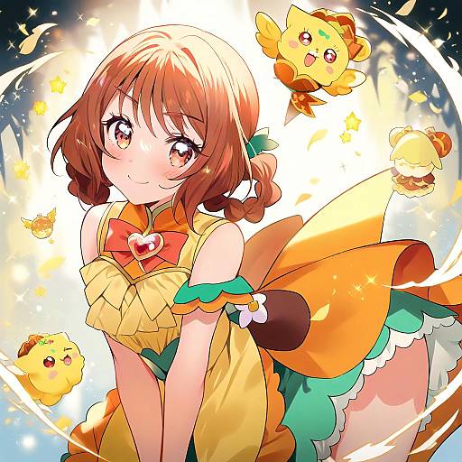 Illustration of Hanamichi ran, delicious party precure in the style of Usagihime