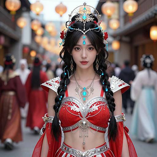 Magical Festival Woman in Detailed Costume