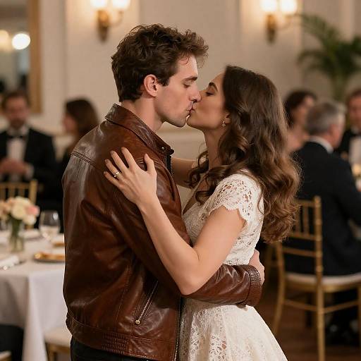 Romantic Dance in Elegant Restaurant Setting