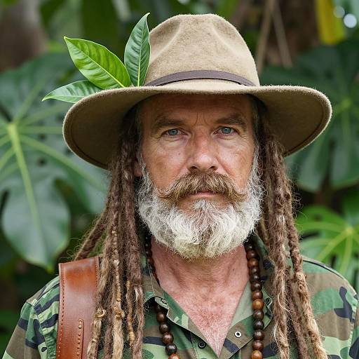 Jungle Party Theme: Mature Man Portrait