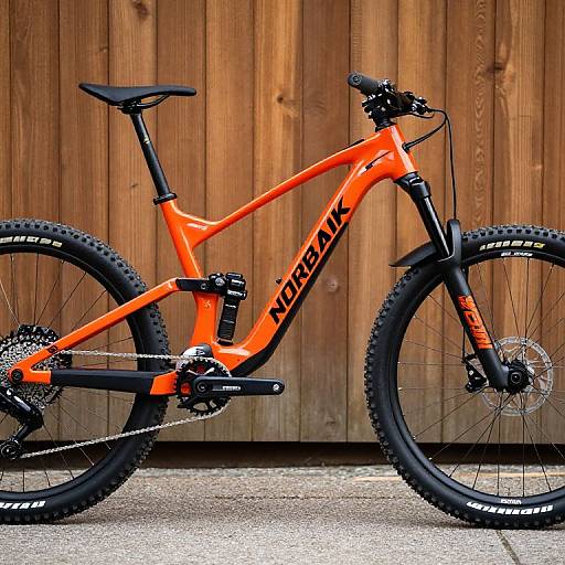 Sleek Orange and Black Downhill Bike