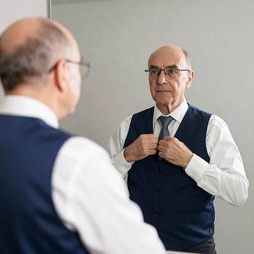 Reflection of a Distinguished Older Man