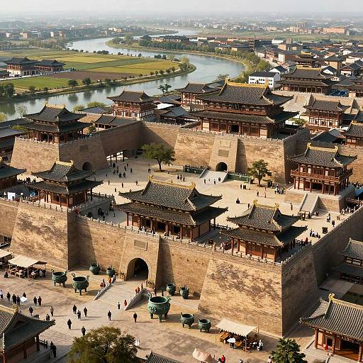 Bustling Shang Dynasty Fantasy City