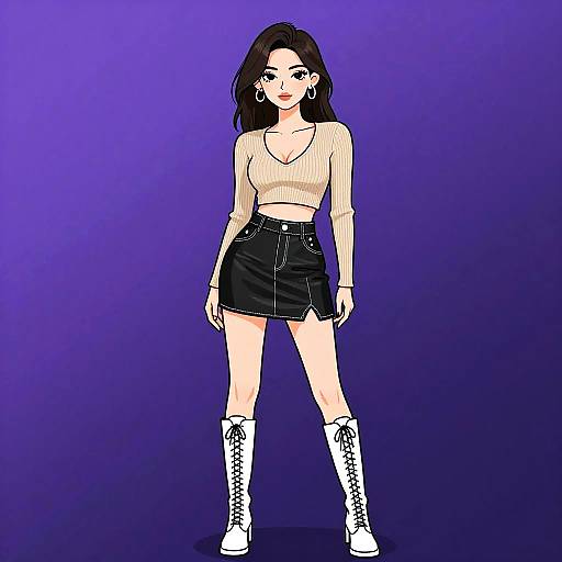 Stylish Woman in Modern Streetwear