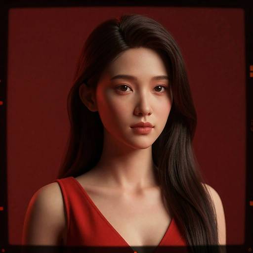 Engulfed in Red: French Portrait