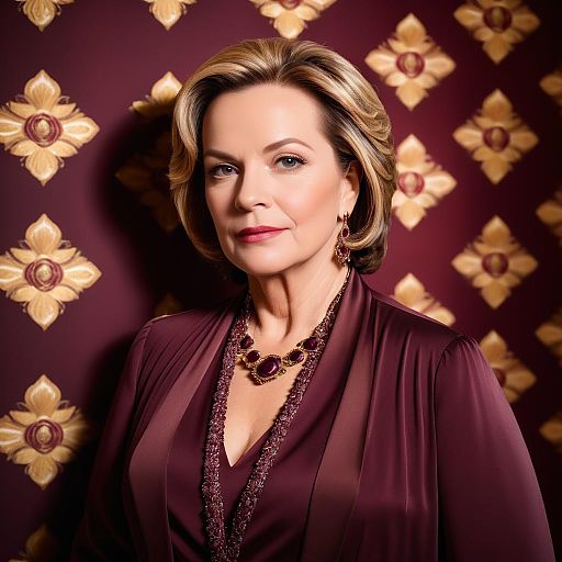 Elegant Mural Portrait of a Middle-Aged Woman Elegant Mural Portrait of a Middle-Aged Woman