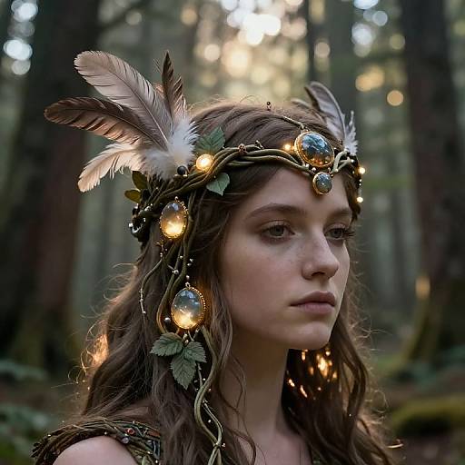 Enchanted Druid Headpiece at Dawn