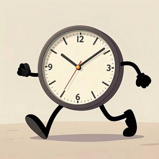 Animated Clock with Human Limbs