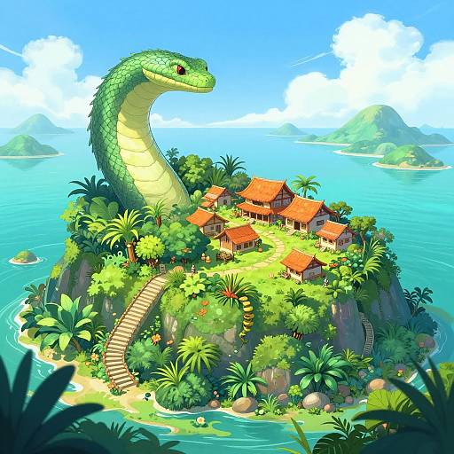 Legendary Sea Serpent Island Village