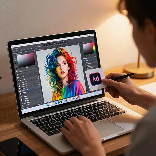 Digital Artist Removing Watermark