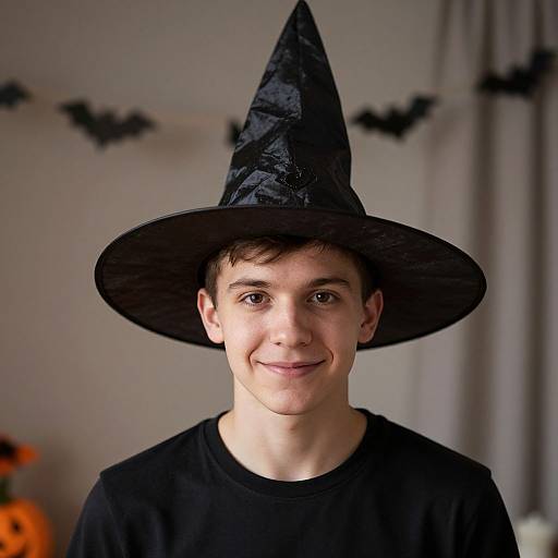 Premium Halloween Man with Witch Hat
