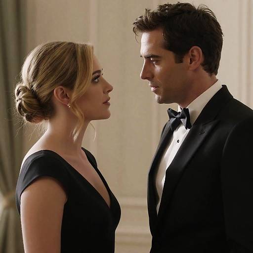 Intense Face-to-Face Conversation Portrait