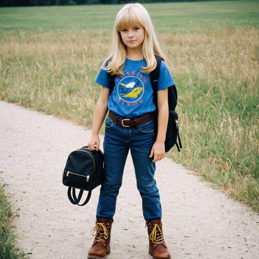 Blonde Girl in Kansas Girl Costume Outdoors
