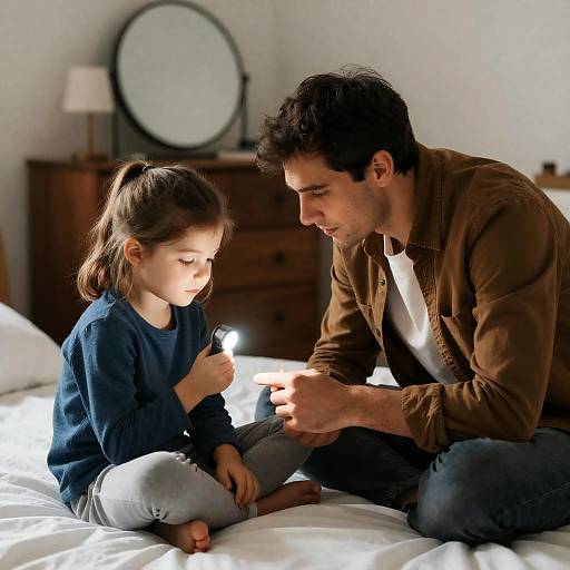 Intimate Bond Between Man and Girl